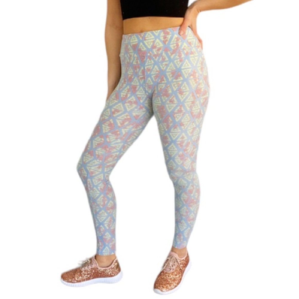 Lularoe pastel geometric triangle print leggings